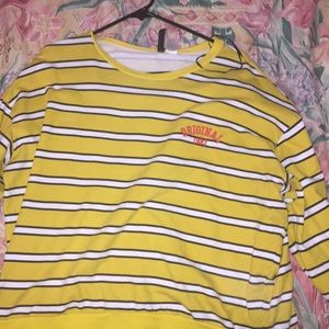 Yellow and White Old School Long Sleeve.